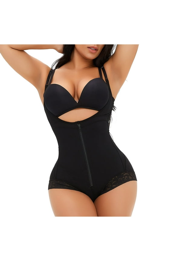 Holloyiver Firm Shapewear for Women Full Body Shaper Bodysuit Lifter Corset Black Mothers Day Gifts
