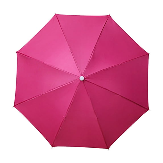 Holloyiver Fishing Umbrella Hat, Folding Adjustable Sun Rain Cap, 27.2" Large Hands Free Umbrellas, 8-Ribs Anti-UV Waterproof Headwear for Fishing Gardening Golf Sunshade Outdoor