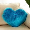 thumbnail image 1 of Holloyiver Fluffy Heart Pillow Cover, Faux Fur Decorative Plush Shaggy Heart Shaped Pillow Cover, Cute Furry Throw Pillows  Cover for Couch Bed Sofa Kid Girls Women Valentine's Day Gift, 1 of 5