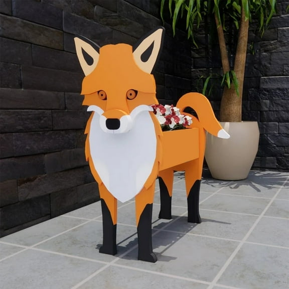 Holloyiver Fox Planter Plant Pots, Animal Shaped Planter Pot, Premium Garden Succulent Plant Pots Cute Fox Design, Storage Container Planters for Indoor Plants