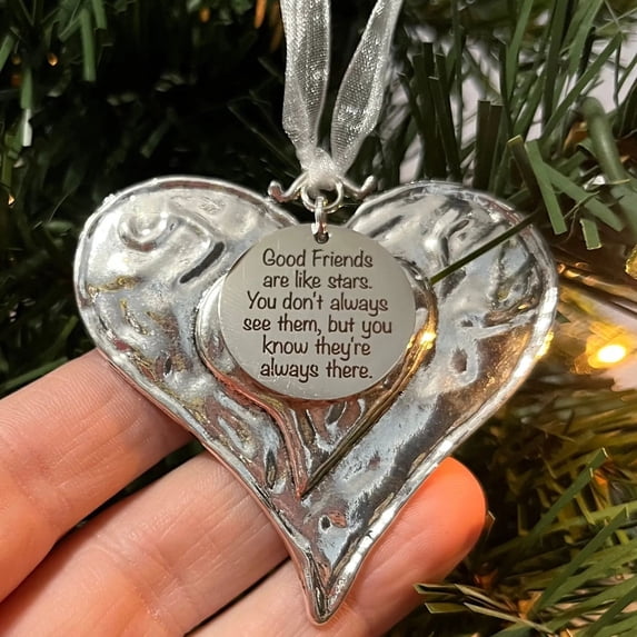 Holloyiver Friendship Ornaments For Friends&Familes, Eternal Friendship Alloy Pendant, Christmas Friendship Decoration Souvenir Gift