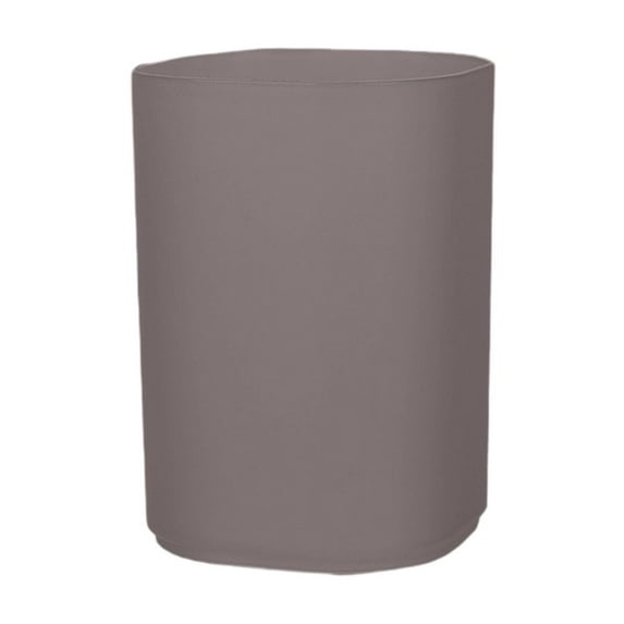 Holloyiver Frosted Pen Holder for Desk, Cute Plastic Pencil Cup Pen Container, Square Organizer Modern Aesthetic Design Desktop Storage Solution for Pens, Pencils, Marker, Makeup Brush