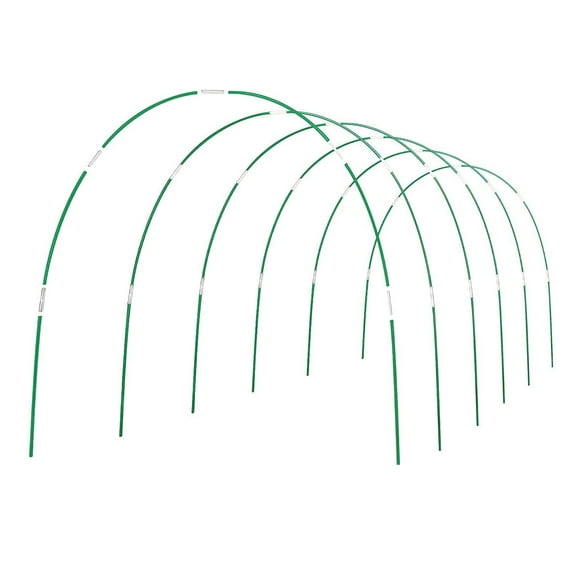 Holloyiver Greenhouse Hoops Grow Tunnel, 6 Sets of 8FT Long Garden Hoops, Rust-Free Fiberglass Support Hoops Frame for Garden Fabric, DIY Plant Support Garden Stakes, Gardening Supplies, 36pcs