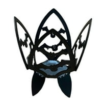 Holloyiver Halloween Candle Holder, Tealight Candle Holders with Pumpkin Ghost Bat Spider, Funny Shadow Black Metal Tea Light Holders, Scary Halloween Decoration for Table Centerpieces