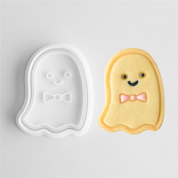 Holloyiver Halloween Cookie Cutters and Stamps Set, Plastic Cartoon Biscuit Molds, Cute Sandwich Cutters for Kids Birthday, Party, Happy Halloween Styles Pumpkin, Ghost, Witch, etc