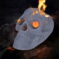 thumbnail image 1 of Holloyiver Halloween Fire Pits Skulls, Reusable Skeleton Flame Fireproof Ceramic for Bonfire, Campfire, Fireplace, Barbecue Simulation Skull Props, Skeleton Head Home Decor, 1 of 5