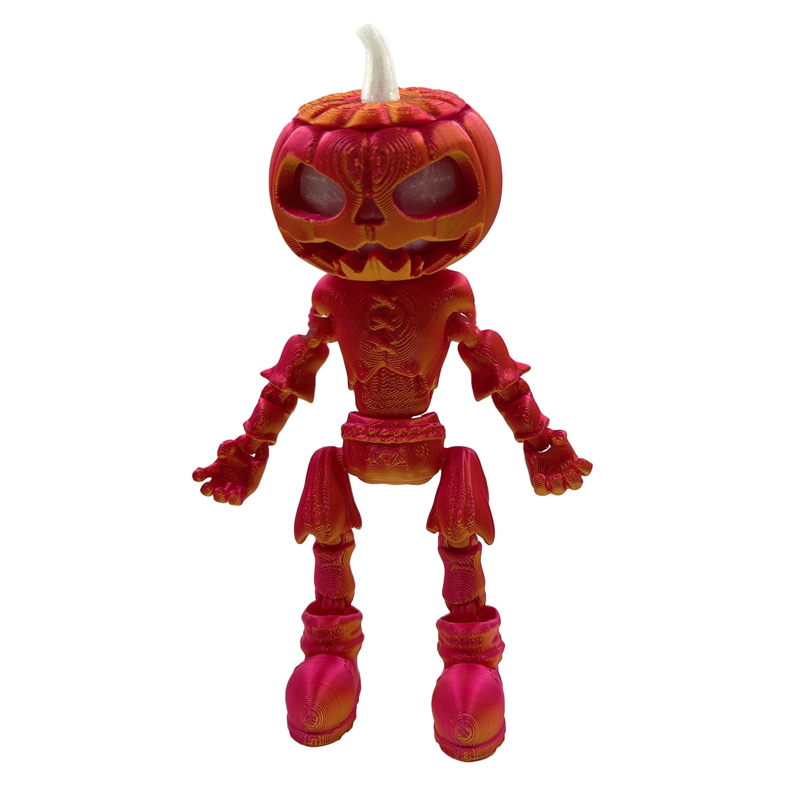 Holloyiver Halloween Pumpkin Reaper Action Figure with Flexible