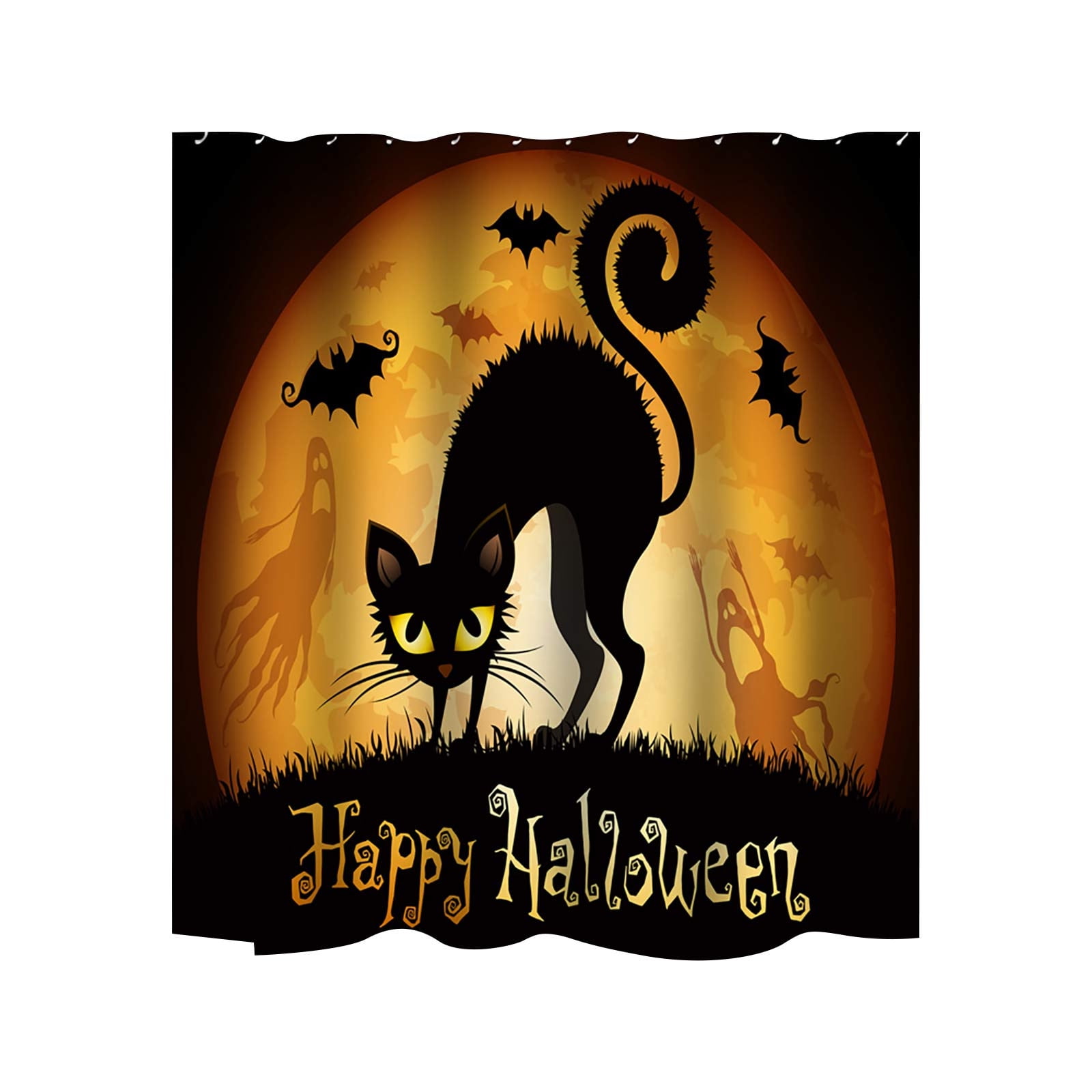 Holloyiver Halloween Shower Curtain, Halloween Shower Curtains for Kids