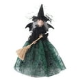 Holloyiver Halloween Witch Tree Topper Decoration, 11 Inches Halloween