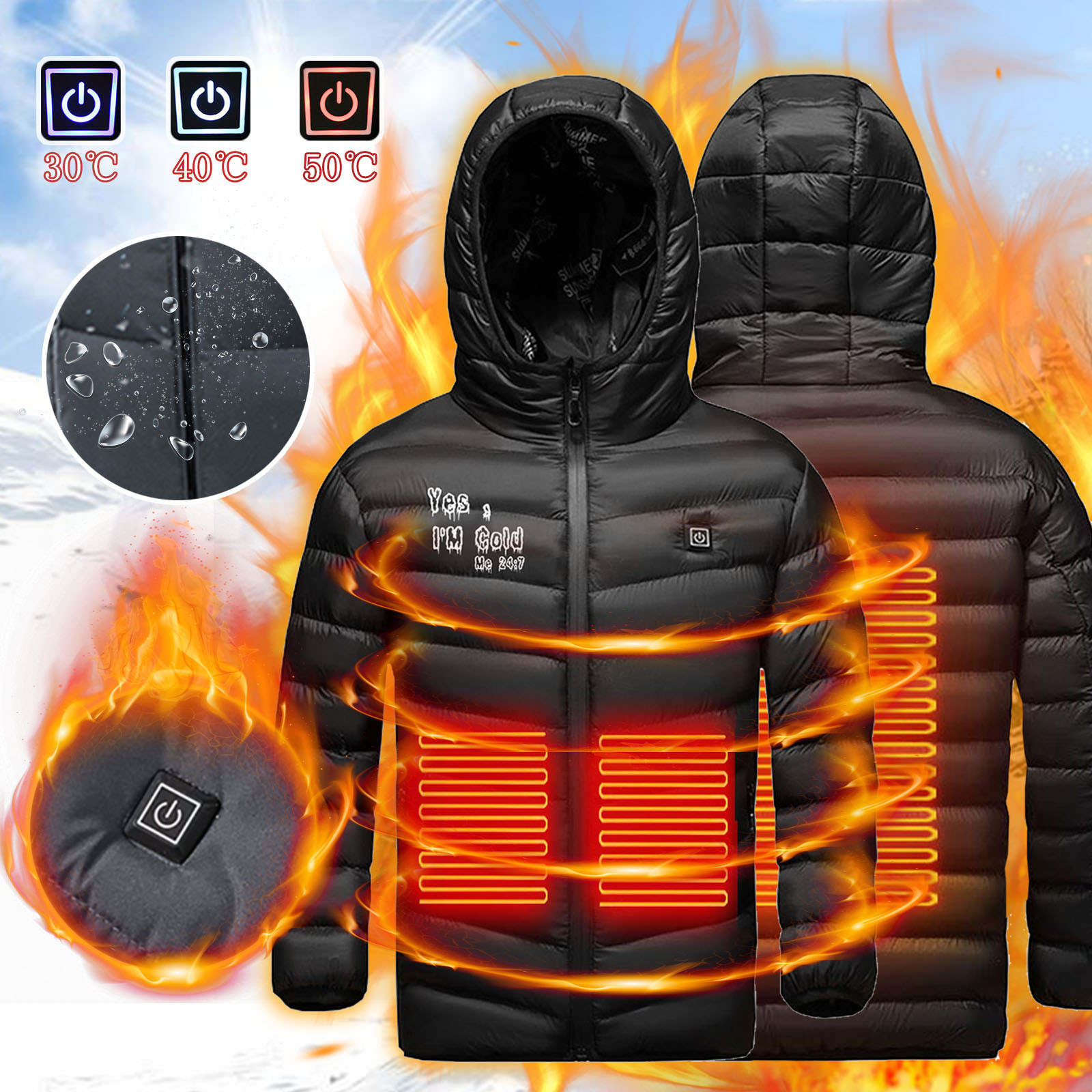 Holloyiver Heated Vest USB Intelligent Constant Temperature Heated