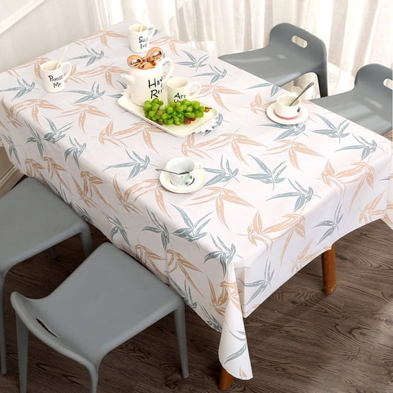 Holloyiver Heavy Duty Vinyl Tablecloth with Lemon Printed, Waterproof Oil-Proof PVC Table Cloth Stain-Resistant Wipeable Rectangle Table Cover for Indoor and Outdoor 35.4 x 53.9 Inch