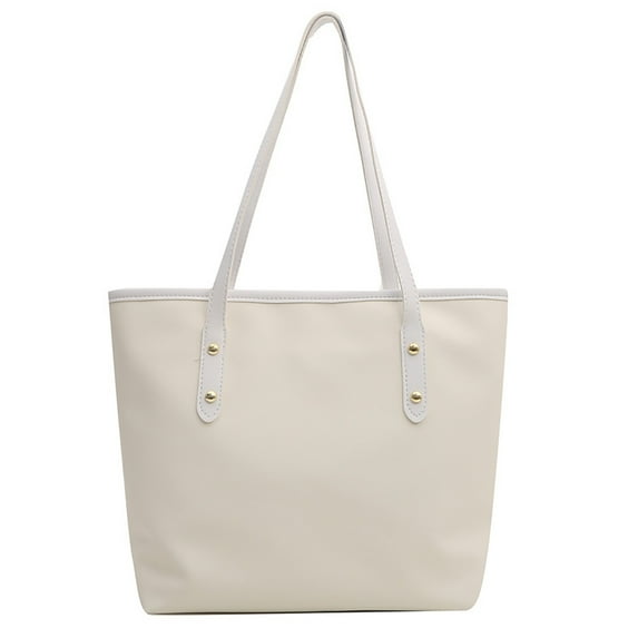 Holloyiver Hobo Bag for Women Men, Artificial Leather Shoulder Bag Large Capacity Crossbody Bag Minimalist Tote Commuting Handbag Purse (White)