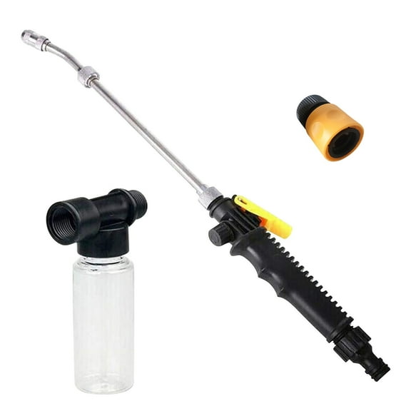 Holloyiver Jet High Pressure Washer Wand, Portable High Pressure Water Gun, Extendable Washer Sprayer with Adjustable Water Hose Nozzle for Garden Hose, With Foam Bottle