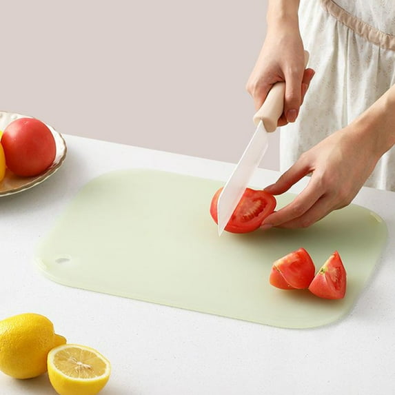 Holloyiver Kitchen Plastic Cutting Board (3 Sizes), Professional Multi Color Chopping Boards, BPA Free, Dishwasher Safe Cutting Boards for Fruit Meat Kitchen, Green - Large 9.6x13.6Inch