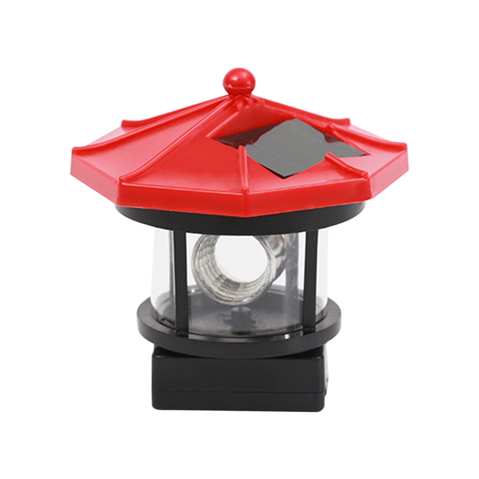 Wadada LED Solar Powered Lighthouse, 360 Degree Rotating Lamp Courtyard ...