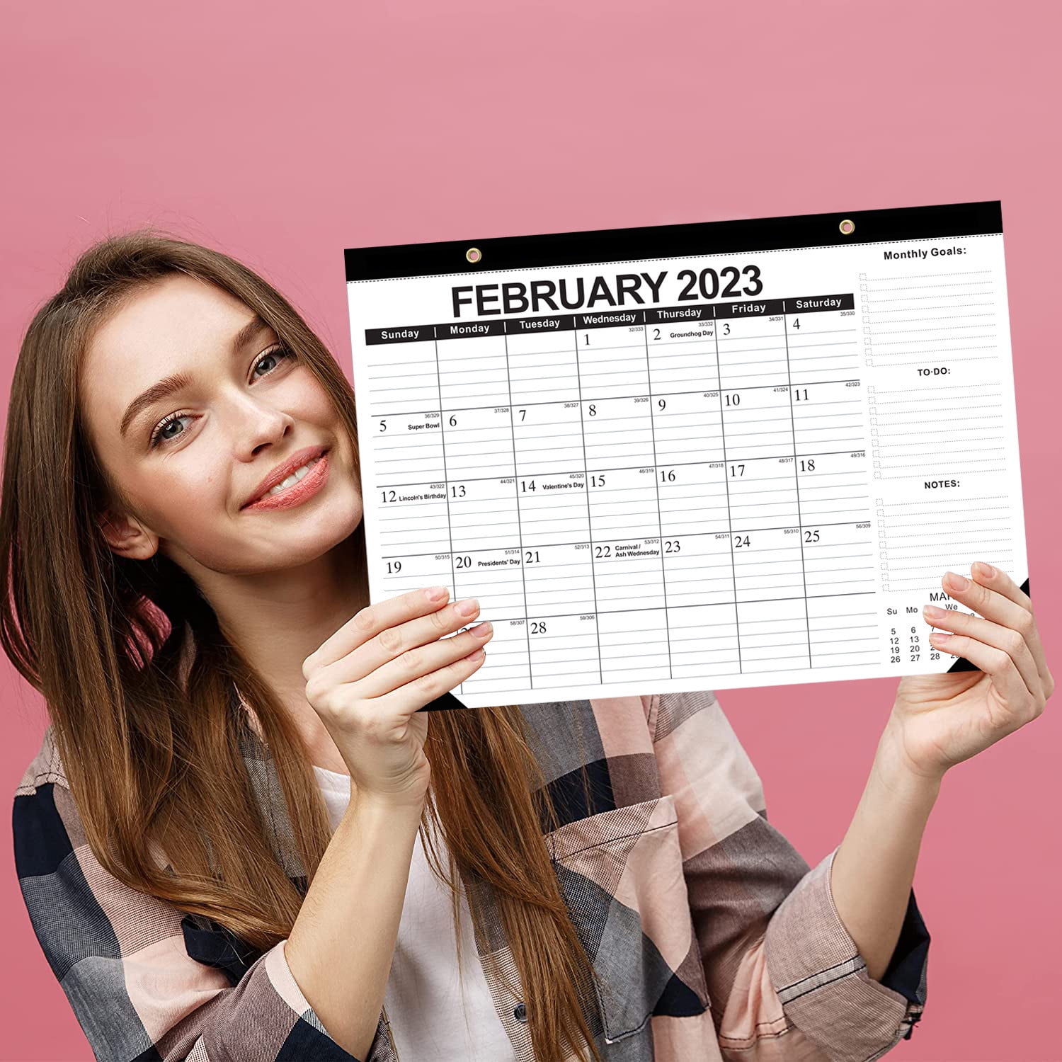 Holloyiver Large Desk Calendar 20232024 Calendar Desk Pad 18 Month