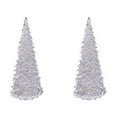 thumbnail image 1 of Holloyiver Lighted Christmas Tree Colorful LED Acrylic Night Light Table Top Holiday Decoration Set of 3 Multicolored Light Up Glitter Tabletop Figurine (6.4inchs), 1 of 8