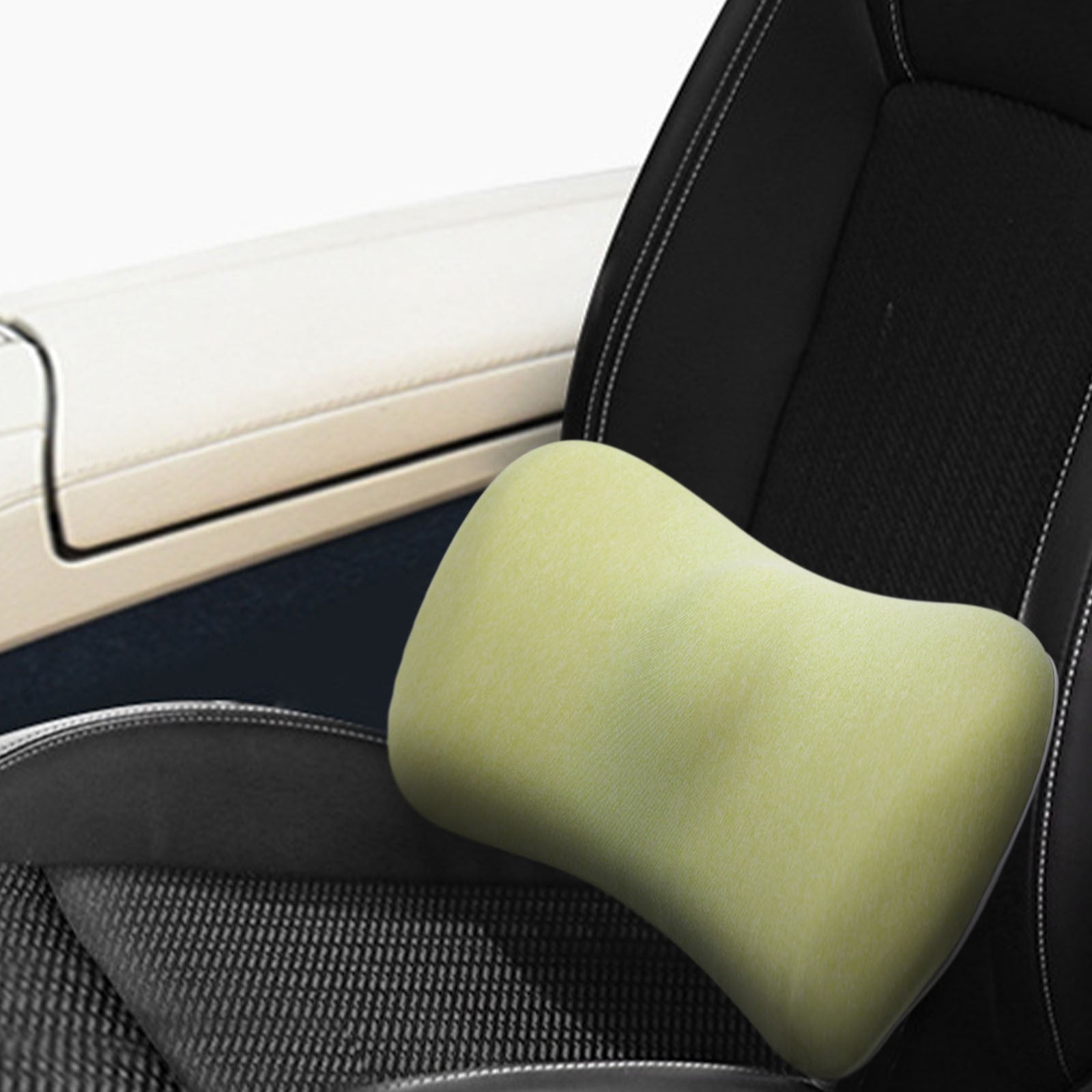 Holloyiver Lumbar Support Pillow for Car Memory Foam for Low Back Pain Relief, Ergonomic