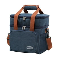 Holloyiver Lunch Bag for Women/Men, Insulated Lunch Box Soft Cooler Cooling Tote, Small Lunch bag for work, Adult Lunch Box, Reusable Leakproof Lunch Bag with Adjustable Shoulder Strap