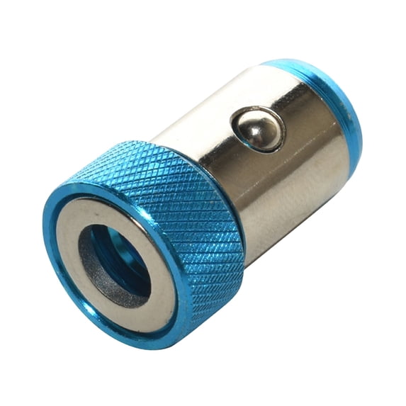 Holloyiver Magnetic Screw Ring Bit, Magnetizer Ring, Metal Magnetizer Screw, Magnetizer Screw Removable For 1/4 Inch/6.35mm Hex Screwdriver and Power Bits (Blue)