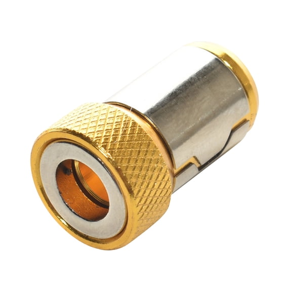 Holloyiver Magnetic Screw Ring Bit, Magnetizer Ring, Metal Magnetizer Screw, Magnetizer Screw Removable For 1/4 Inch/6.35mm Hex Screwdriver and Power Bits (Yellow)