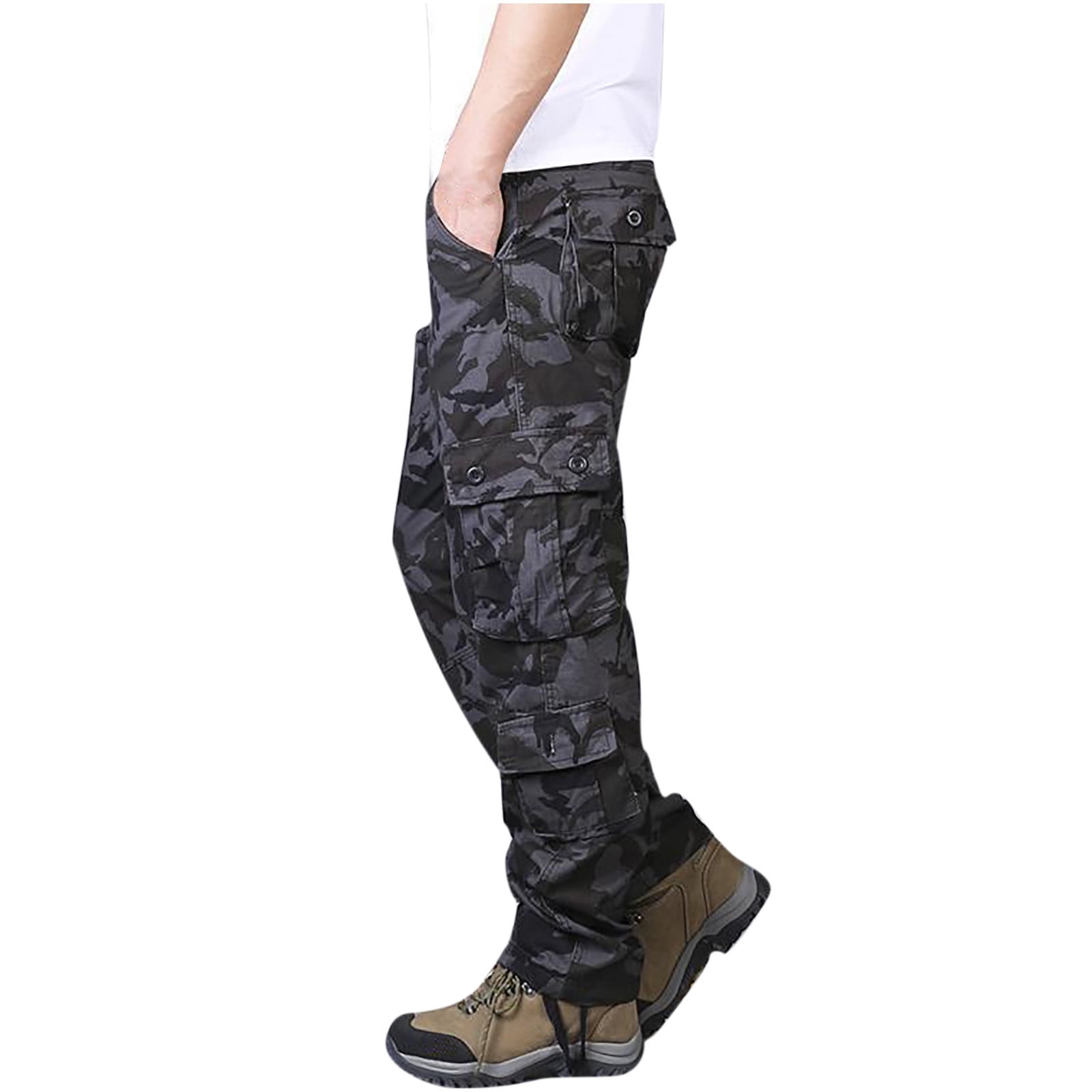 Herrnalise Men's Casual Cargo Pants Military Army Camo Pants