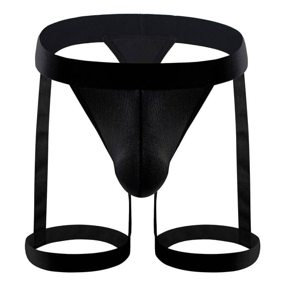 Holloyiver Men's Jockstrap Underwear Men Casual Solid Sexy Breathable Low Waist Thong Underwear Briefs Pants Sexy Underwear Set For Men For Black,3XL