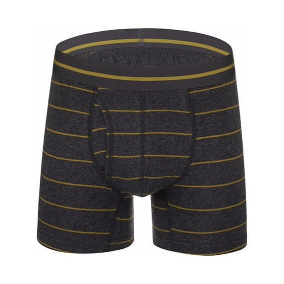 Holloyiver Men's Jockstrap Underwear Striped Underwear With Side Opening And Sexy Boxer Shorts Briefs Pants Sexy Underwear Set For Men For Yellow,M