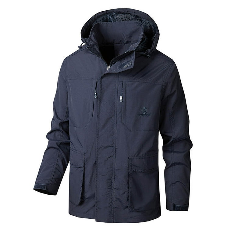 Holloyiver Men's Suit Hooded Coat Youth Outdoor Sports Wear Long