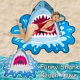 thumbnail image 1 of Holloyiver Microfiber Beach Towel, Bath Towel Adult Creative Funny Shark Shower Body Wrap Soft Blanket Cloth Beach Towel, Quick Drying Travel Towels, Washing Machine Friendly, 1 of 5