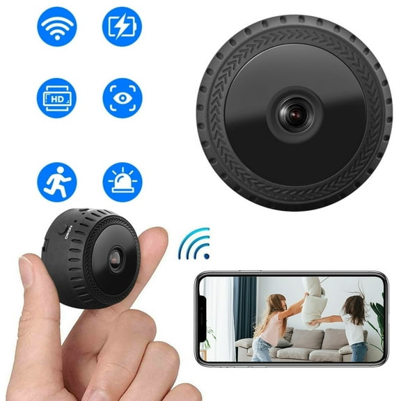 Holloyiver Mini WiFi Camera, Hidden Camera with Audio Live Feed Home Security Surveillance Camera, 1080P Nanny Cam Wireless with Cell Phone App Night Vision Motion Detection Remote Monitor