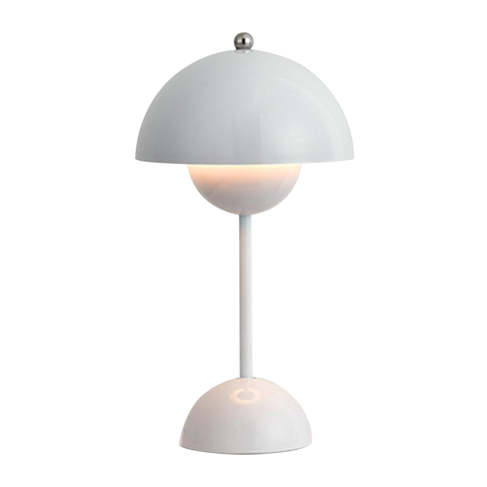 Holloyiver Modern Flowerpot Table Lamp, Cordless Touch Table Lamp, Dimmable Rechargeable Mushroom Desk Lamp, Small Bedside Lamp, Nightstand Lamp for Indoor Outdoor