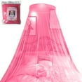 thumbnail image 1 of Holloyiver Mosquito Net Bed Canopy for Girls, King Canopy Bed Curtains Queen Size from Ceiling, Dome Mosquito Netting Bed Tent, Double Bed Canopy Decor for Baby Crib, Kid and Adult (Pink), 1 of 7