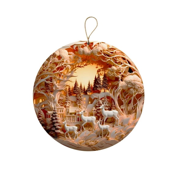Holloyiver Nativity Scene Ornaments, Christmas Acrylic 3D Hanging Ornament Pendant for Xmas Tree Birth of Jesus Christian Decor Religious Gift for Family Friends and Christian