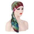 thumbnail image 1 of Holloyiver New Soft Ruffle Scarf Women Chemo Hat Turban Bandana Scarf, 1 of 4