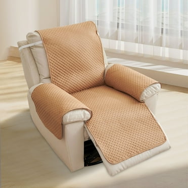 Holloyiver Non-Slip Recliner Chair Cover Sofa Slipcover, Pet Cover for Small Recliner Chair with Elastic Straps, Washable Reclining Chair Cover Recliner Furniture Protector (Dark Grey)