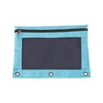 thumbnail image 1 of Holloyiver Pencil Pouch for 3 Ring Binder, Binder Pencil Case with Smooth Zipper, Clear Window Pencil Case for Binder, Big Capacity 3 Ring Binder Pencil Bag with 3 Reinforced Grommets, Blue, 1 of 1