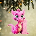 thumbnail image 1 of Holloyiver Personalized Pink Dinosaur Christmas Ornament, 26 Letters Hanging Pendant Ornaments, Plastic Initial Monogram Xmas Tree Decorations with Hanging Rope, Customized Funny Gift for Kids, 1 of 9