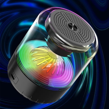 Holloyiver Portable 5.3 Bluetooth Speaker Wireless, Powerful HD Sound, 52mm Full-Range Loud Speaker with Deep Bass, Colorful Rhythm Light, 12 Hour Running Time for Travel Camping Party