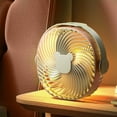 thumbnail image 1 of Holloyiver Portable Desk Fan with LED Lantern, Small Rechargeable Quiet Camping Fan, 3 Speed Cooling Personal Table Fan with Hanging Hook for Tent, Travel, Bedroom, Home, Office, 1 of 7