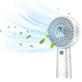 thumbnail image 1 of Holloyiver Portable Mini Handheld Fan, USB Rechargeable Small Pocket Fan, 3 Speeds Personal Small Hand Fan for Travel/Summer/Concerts/Lash, Gifts for Women (White), 1 of 6