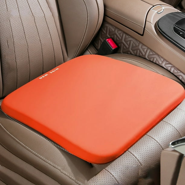 Holloyiver Premium Car Seat Cushion Memory Foam Driver Seat Cushion to Improve Driving View Coccyx Lower Back Pain Relief Seat Cushion for Car Truck Office Chair Orange Walmart Business Supplies