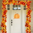thumbnail image 1 of Holloyiver Pumpkin Fall Garland Maple Leaves, 5.9Ft Hanging Vine Maple Garland, Artificial Autumn Foliage Garland Thanksgiving Decor for Home Wedding Fireplace Party Christmas (Yellow), 1 of 6