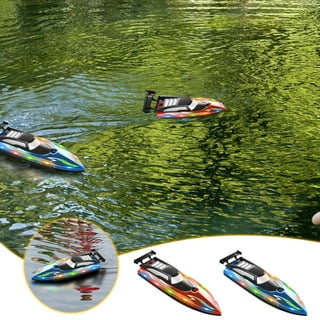 Joystone RC Boat with LED Lights for Adults and Kids - 2.4GHz Remote Control Boat for Pool and Lakes, 360Flip Stunt Racing Boats, Gifts for 8-12 Boys