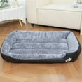 thumbnail image 1 of Holloyiver Rectangle Dog Bed for Medium Dogs, Cozy Washable Bed with Side Orthopedic Dog Sofa Bed, Pet Cuddler Anti-Slip Bottom, Soft Calming Sleeping Puppy Warming Puppy Bed, 17.7x15.7 Inch, 1 of 5