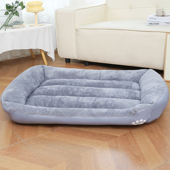 Holloyiver Rectangle Dog Bed for Medium Dogs, Cozy Washable Bed with Side Orthopedic Dog Sofa Bed, Pet Cuddler Anti-Slip Bottom, Soft Calming Sleeping Puppy Warming Puppy Bed, 17.7x15.7 Inch