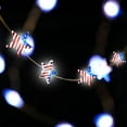 thumbnail image 1 of Holloyiver Red White Blue Star Lights, Battery Operated USA Flag Patriotic Decorations for Indoor Outdoor Memorial Day, 4th of July, National Independence Day (Total 39In 10LED), 1 of 7