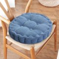 thumbnail image 1 of Holloyiver Round Soft Chair Pads, 16 Inch Diameter Super Comfy Thicken Solid Color Corduroy Cotton Filled Round Seat Cushion for Kitchen Dining Room Office Chairs, 1 of 8