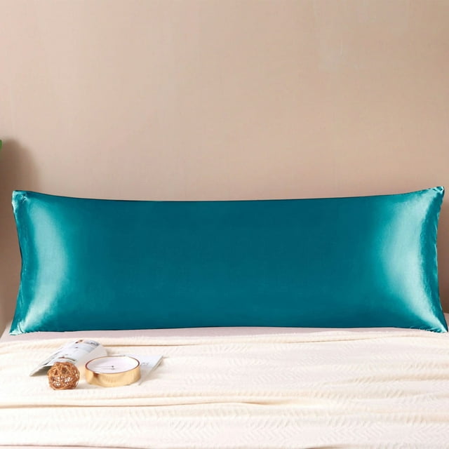 Holloyiver Satin Pillowcase, Silk Pillow Cases for Hair and Skin with Zipper, Natural Silk Pillow Case with Hidden Zipper, 20 x 54 Inch Queen Size Pillow Cases for Gifts for Women Men