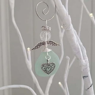  Sea Glass Christmas Tree Ornaments,Sea Glass Christmas  Bauble,Sea Glass Christmas Pendants, Sea Crystal Glass Decor Crafts,Glass  Christmas Tree Hanging Crystals for Decoration (E) : Toys & Games